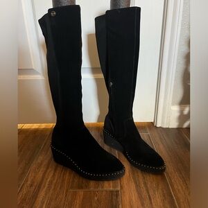 NWOB Cecelia New York Gerber High Rise 👢 Boot 👢 in black suede, Size 9